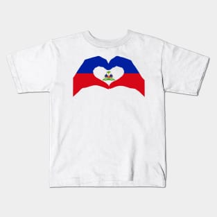 We Heart Haiti Patriot Flag Series Kids T-Shirt